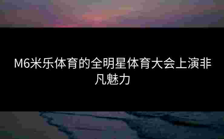 M6米乐体育的全明星体育大会上演非凡魅力