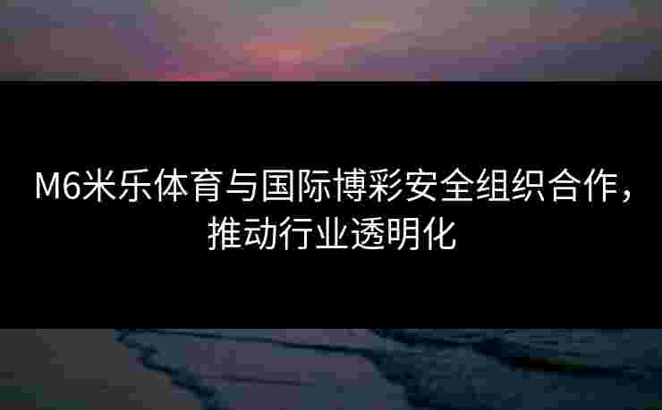 M6米乐体育与国际博彩安全组织合作，推动行业透明化
