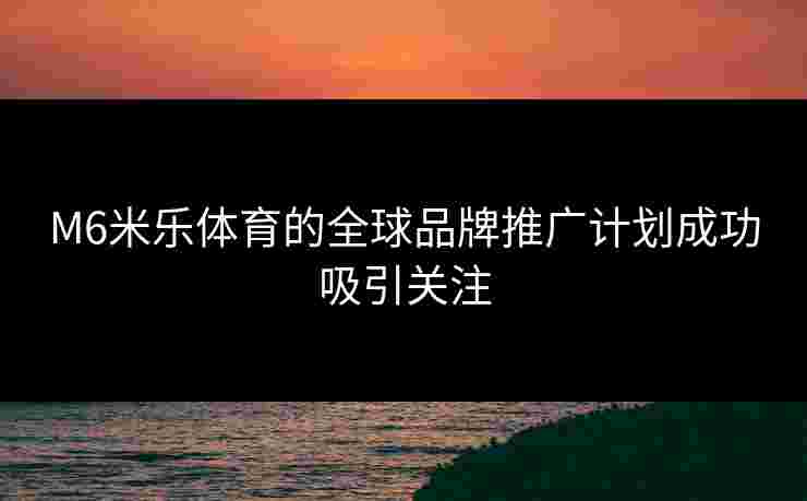 M6米乐体育的全球品牌推广计划成功吸引关注