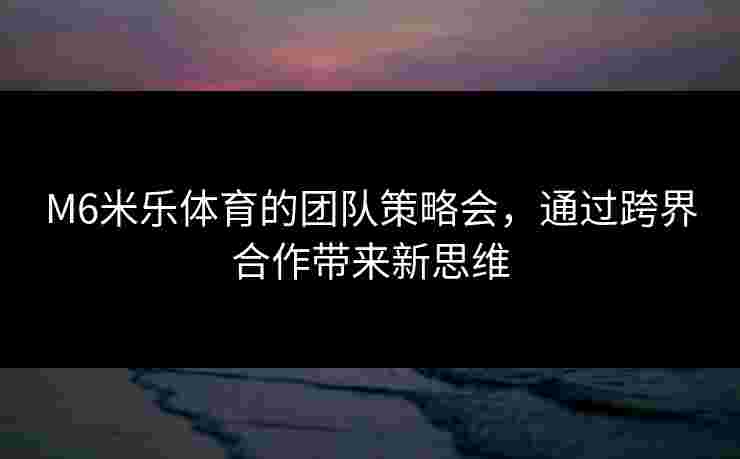 M6米乐体育的团队策略会，通过跨界合作带来新思维