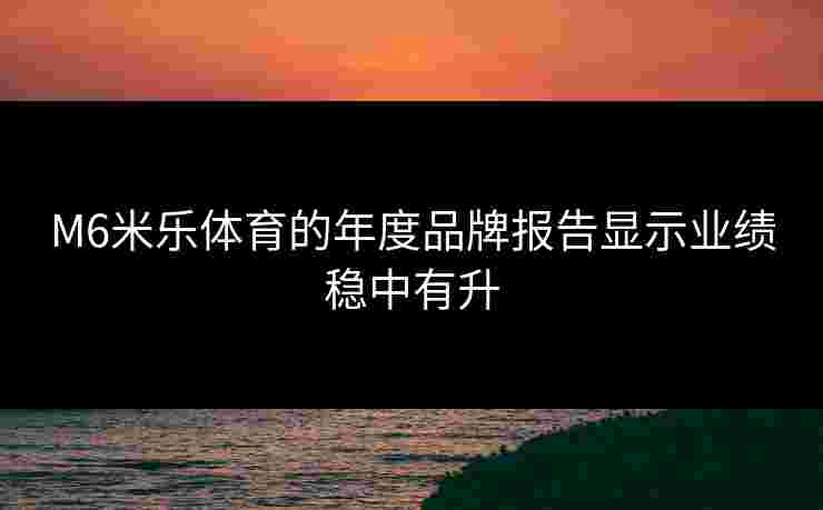 M6米乐体育的年度品牌报告显示业绩稳中有升